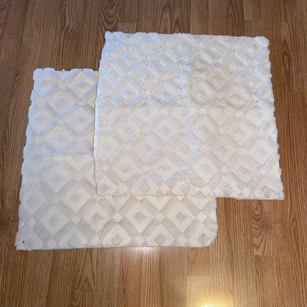 beige cream textured pillow cases